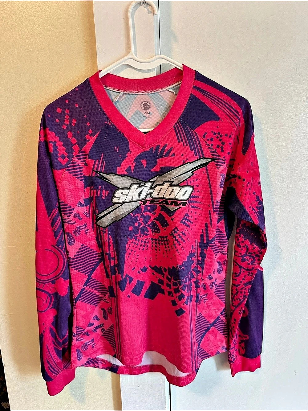 Can-Am Ski-Doo jersey Long Sleeve Jersey in Pink & Purple Size Medium
